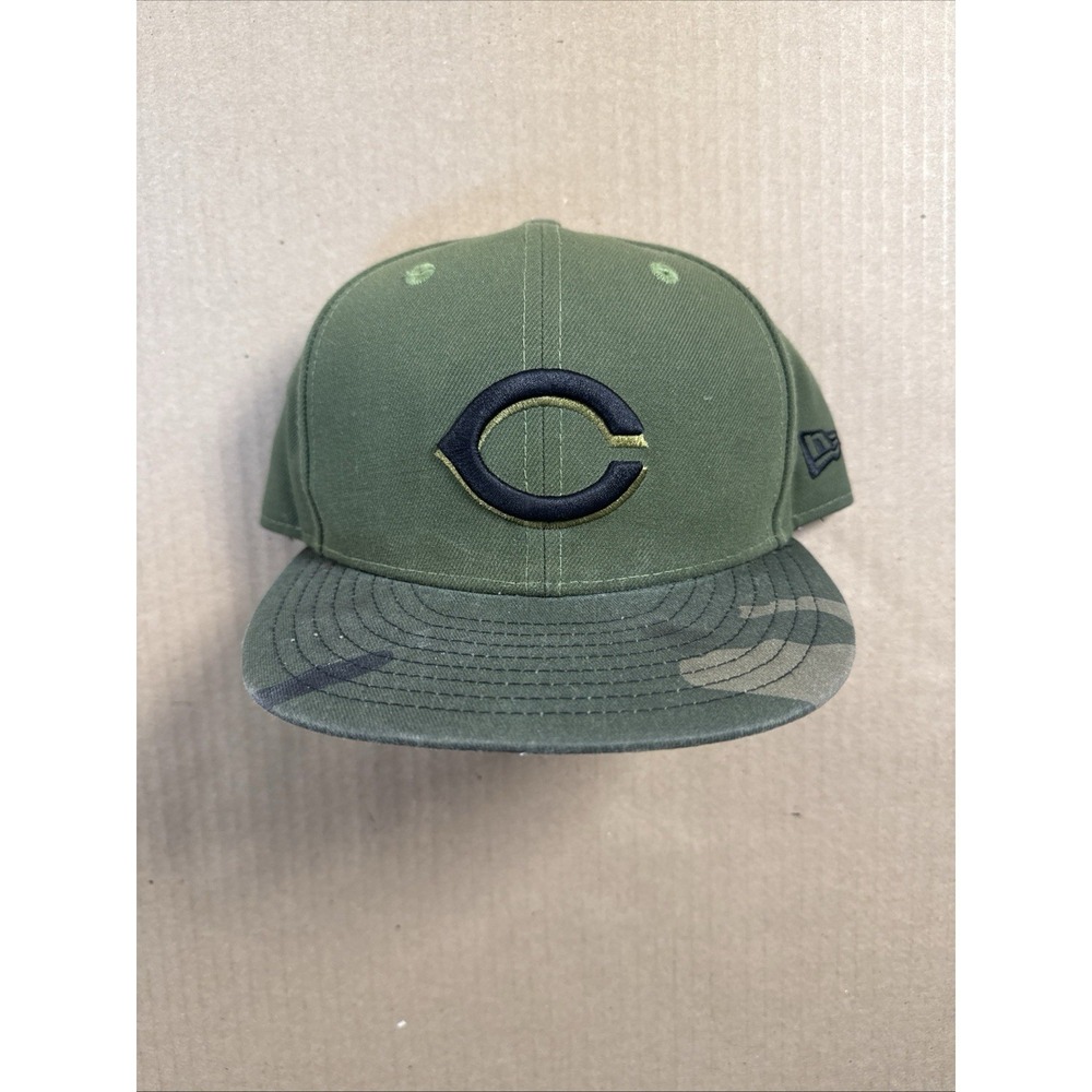 New MLB Cincinnati Reds Camo Fitted Hat Size 7 5/8 New Era 59Fifty